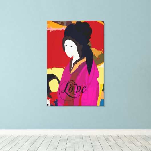 Mutter und kinderumhüllte Leinwand (Insitu (Holzboden))