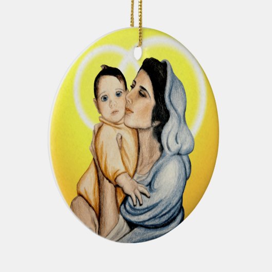 Mutter-und Kinderverzierung Keramik Ornament (Rechts)