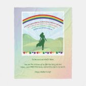 Mütter und Regenbogen Muttertag-Fleece-Decke Fleecedecke (Vorderseite)
