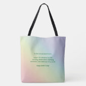 Mütter und Regenbogen Muttertagstasche Tasche (Rückseite)