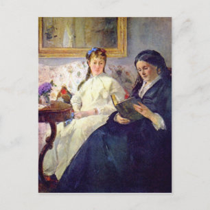 Mutter und Schwester des Künstlers von Berthe Mori Postkarte