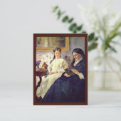 Mutter und Schwester des Künstlers von Morisot Ber Postkarte (Stehend Vorderseite)