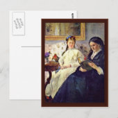 Mutter und Schwester des Künstlers von Morisot Ber Postkarte (Vorne/Hinten)