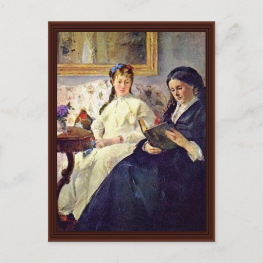Mutter und Schwester des Künstlers von Morisot Ber Postkarte (Vorderseite)