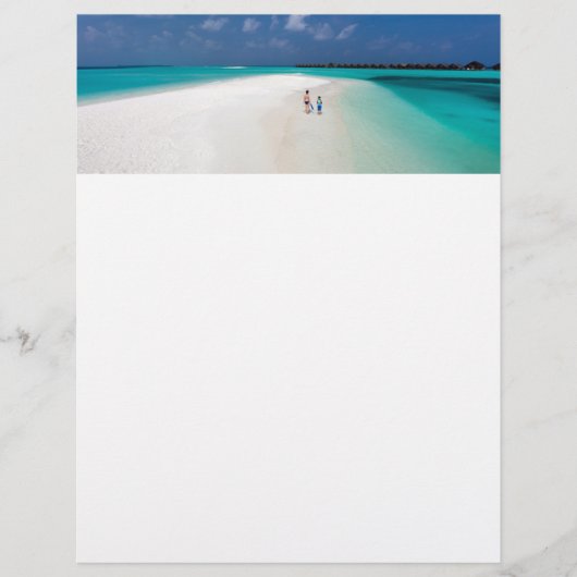 Mutter und Sohn am tropischen Strand Flyer (Vorne)