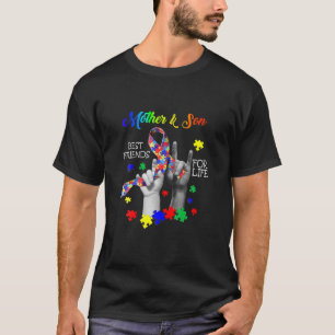 Mutter und Sohn beste Freunde für Life Autismus Ri T-Shirt