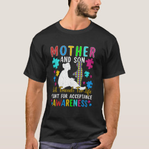 Mutter und Sohn beste Freunde fürs Leben Autismus- T-Shirt
