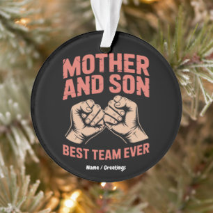Mutter und Sohn Bestes Team je glücklichen Muttert Ornament