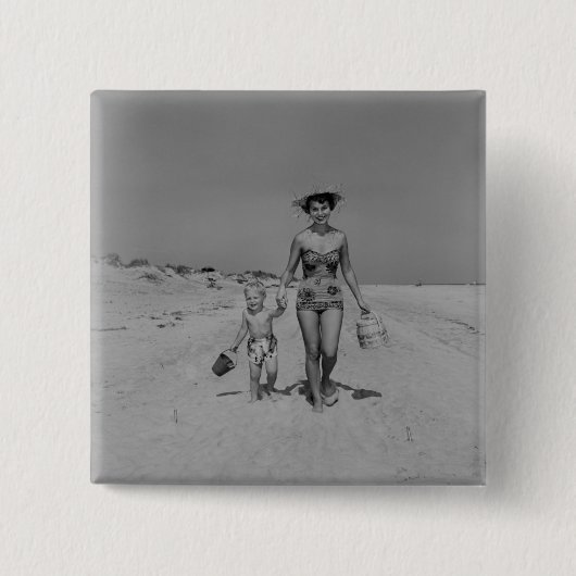 Mutter und Sohn Button (Vorderseite)