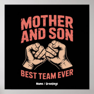 Mutter und Sohn, das beste Team überhaupt, Frohen Poster