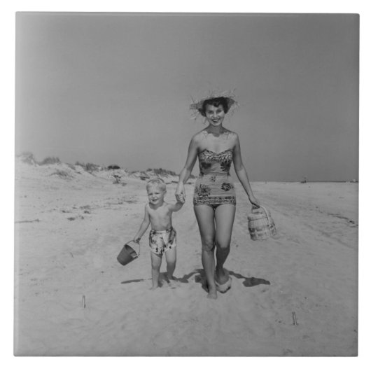 Mutter und Sohn Fliese (Vorderseite)