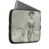 Mutter-und Sohn-Gehen Laptopschutzhülle (Vorne Rechts)