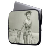 Mutter-und Sohn-Gehen Laptopschutzhülle (Vorderseite Links)