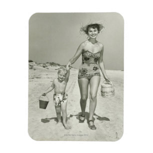 Mutter-und Sohn-Gehen Magnet