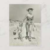 Mutter-und Sohn-Gehen Postkarte (Vorderseite)