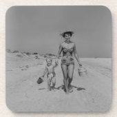 Mutter und Sohn Getränkeuntersetzer (Vorderseite)