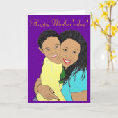 Mutter und Sohn Karte (Gelbe Blume)