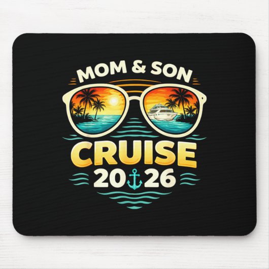Mutter und Sohn Kreuzfahrt 2026 Urlaub passend  Mousepad (Vorne)