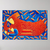 Mutter und Sohn mit Goldfish Malerei Print Poster (Vorne)