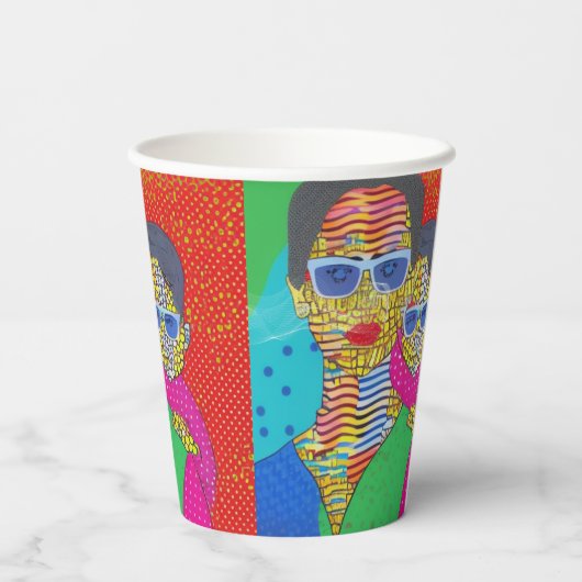 Mutter und Sohn Pappbecher (Rückseite)