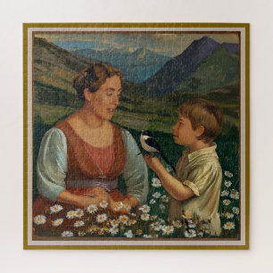 Mutter und Sohn ruhige magische Momente Puzzle