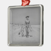 Mutter und Sohn Silbernes Ornament (Links)