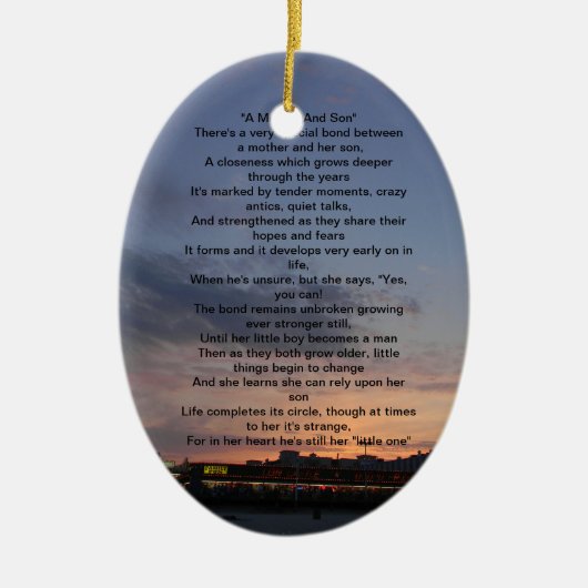 Mutter-und Sohn-Verzierung Keramik Ornament (Vorne)