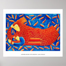 Mutter und Sohn von Goldfish Moderner Kunst Print Poster