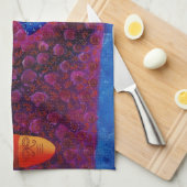 Mutter und Sohn zeitgenössisches Familiengemälde Geschirrtuch (Viertel Falte)