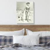 Mutter und Sohn zu Fuß Leinwanddruck (Insitu (Schlafzimmer))
