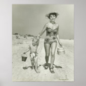 Mutter und Sohn zu Fuß Poster (Vorne)