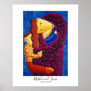Mutter-und-Söhne-Gemälde Poster
