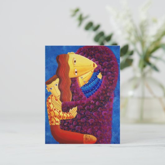 Mütter und Söhne Malerei Postkarte (Stehend Vorderseite)