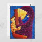 Mütter und Söhne Malerei Postkarte (Vorne/Hinten)