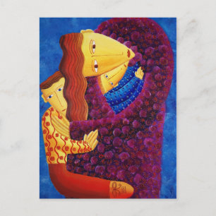 Mütter und Söhne Malerei Postkarte