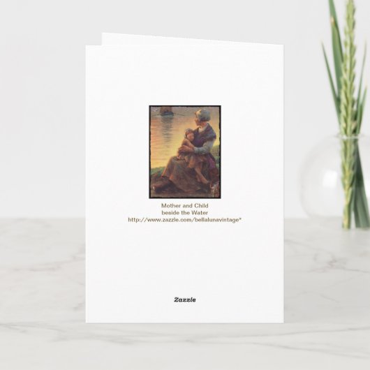 Mutter und Tochter an der Küste Karte (Rückseite)