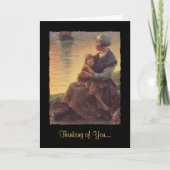 Mutter und Tochter an der Küste Karte (Vorderseite)