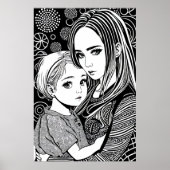 Mutter und Tochter | Art der AI Poster (Vorne)