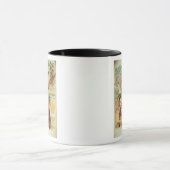 Mutter und Tochter auf einem Weg (Farbelitho) Tasse (Zentrum)