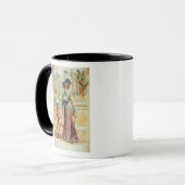 Mutter und Tochter auf einem Weg (Farbelitho) Tasse (Vorderseite Links)