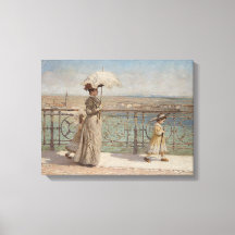 Mutter und Tochter auf einer Brücke in Italien