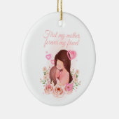 Mutter und Tochter, benutzerdefinierbare Namen Keramik Ornament (Rechts)