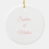 Mutter und Tochter, benutzerdefinierbare Namen Keramik Ornament (Hinten)