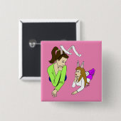 Mutter und Tochter Bunnygirls Button (Vorne & Hinten)
