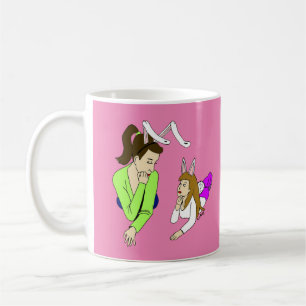 Mutter und Tochter Bunnygirls Kaffeetasse