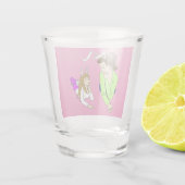 Mutter und Tochter Bunnygirls Schnapsglas (Rückseite)