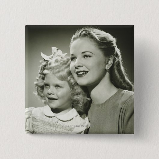 Mutter und Tochter Button (Vorderseite)