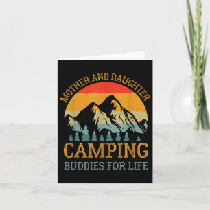 Mutter und Tochter-Camping-Budgethilfen für lebens Karte