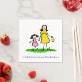 Mutter und Tochter Custom Art Napkins Serviette (Beispiel)