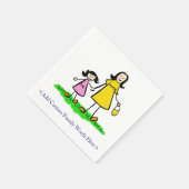 Mutter und Tochter Custom Art Napkins Serviette (Ecke)